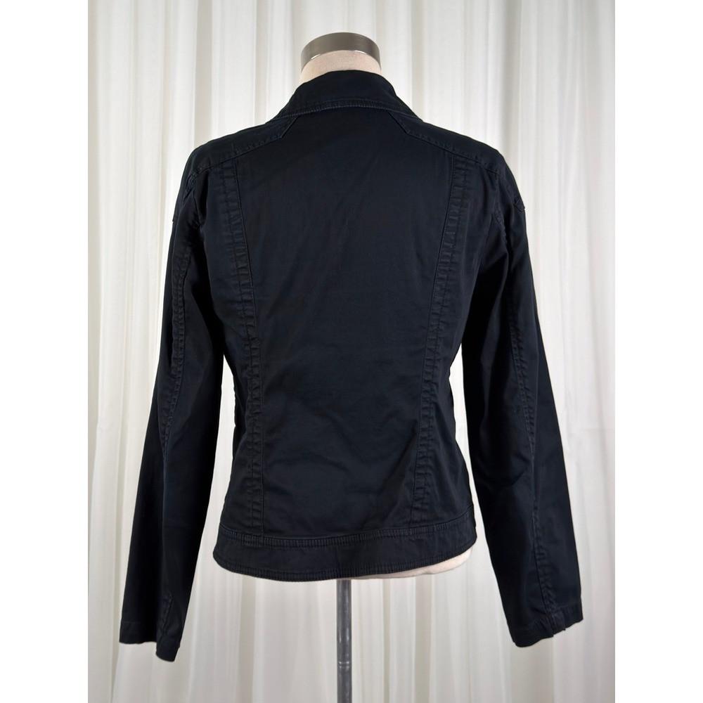 Express Military Utility Button Front Jacket Womens Black Small - Picture 4 of 7